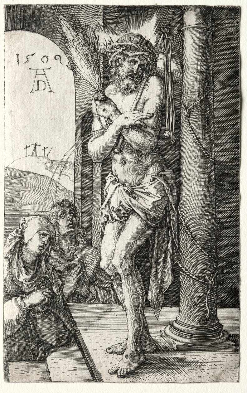 Mąż boleści przy kolumnie autorstwa Albrecht Dürer