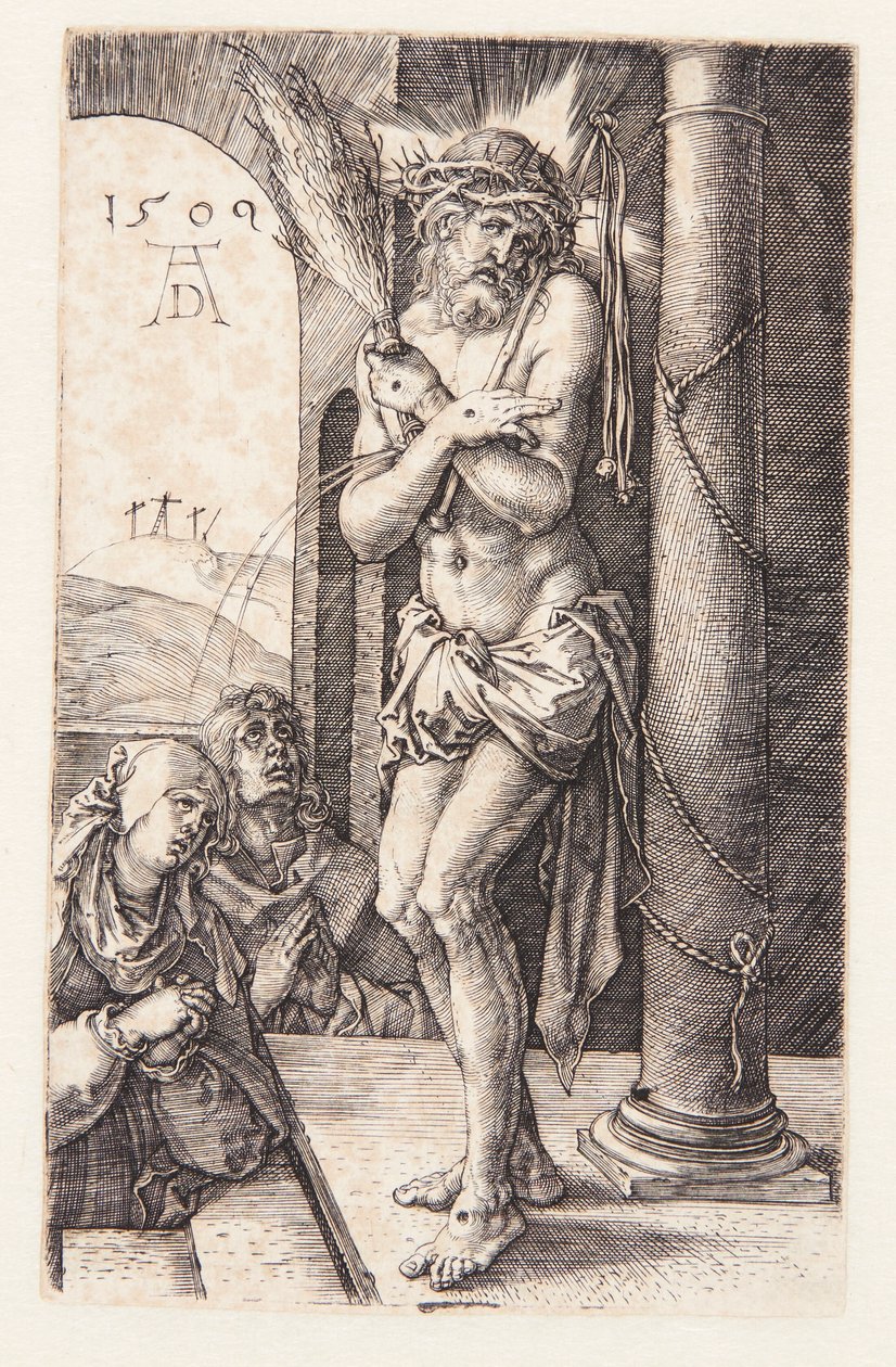 Mąż boleści przy kolumnie autorstwa Albrecht Dürer