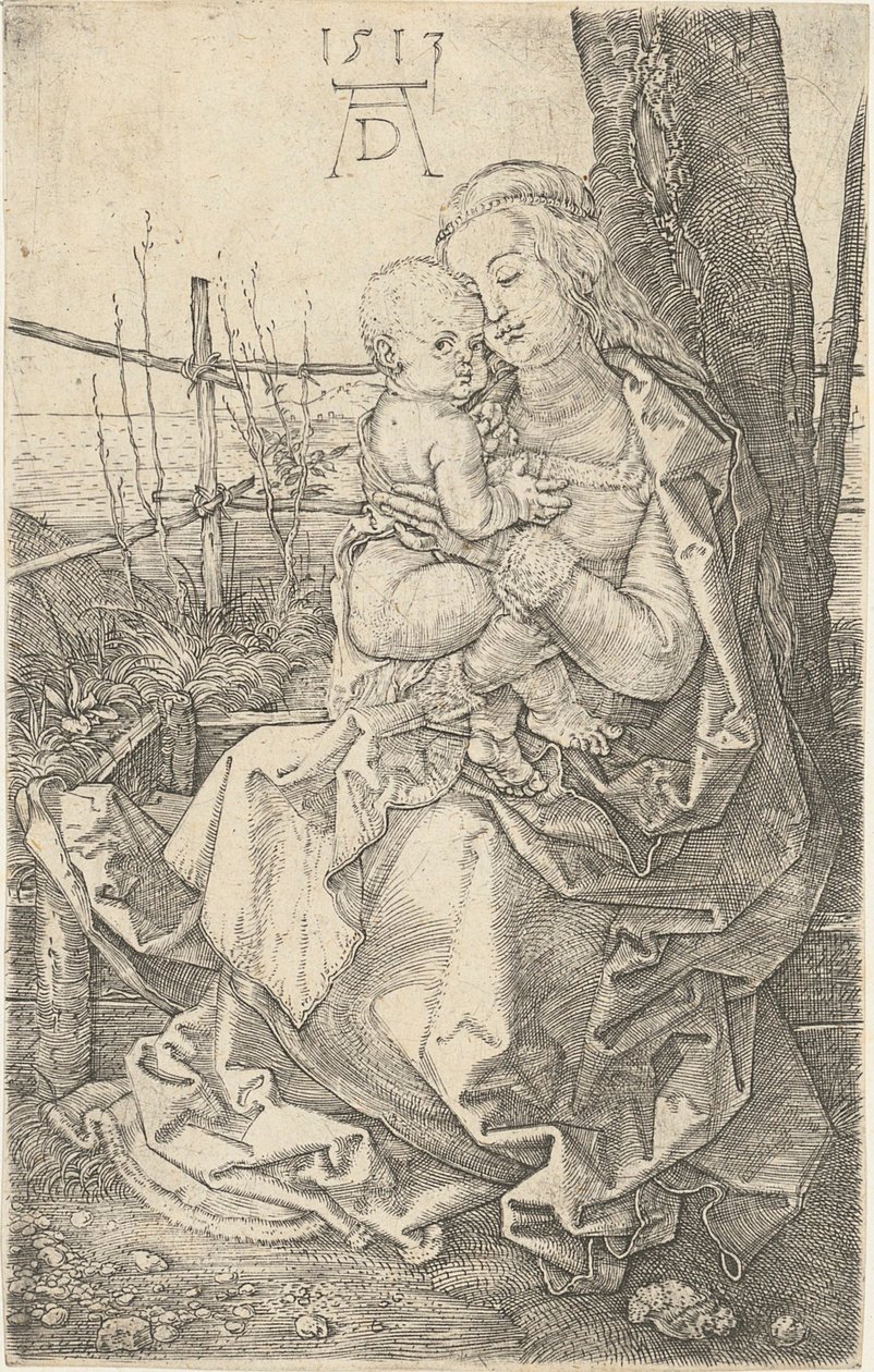 Maria z Dzieciątkiem przy drzewie autorstwa Albrecht Dürer