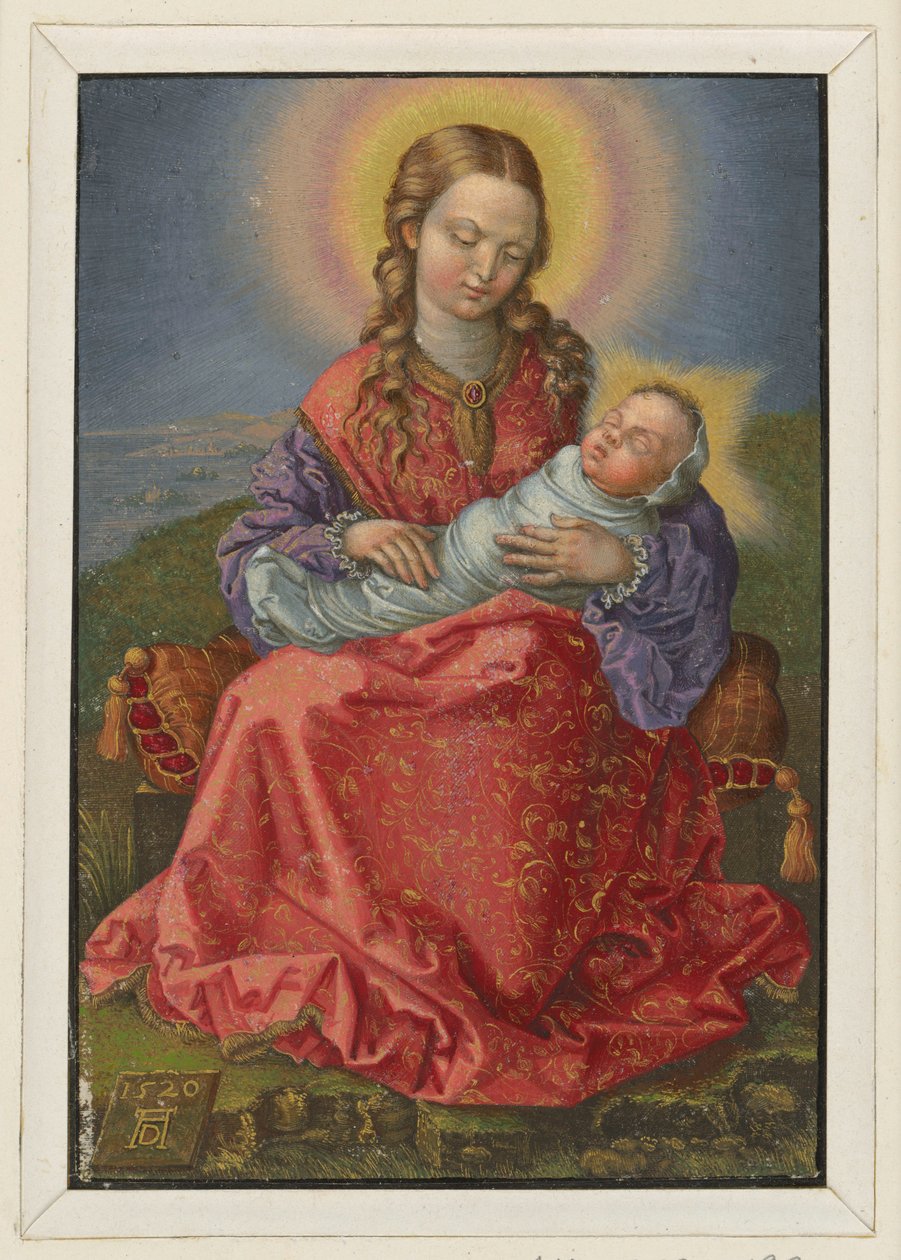 Maria z owiniętym w pieluszki Dzieciątkiem autorstwa Albrecht Dürer