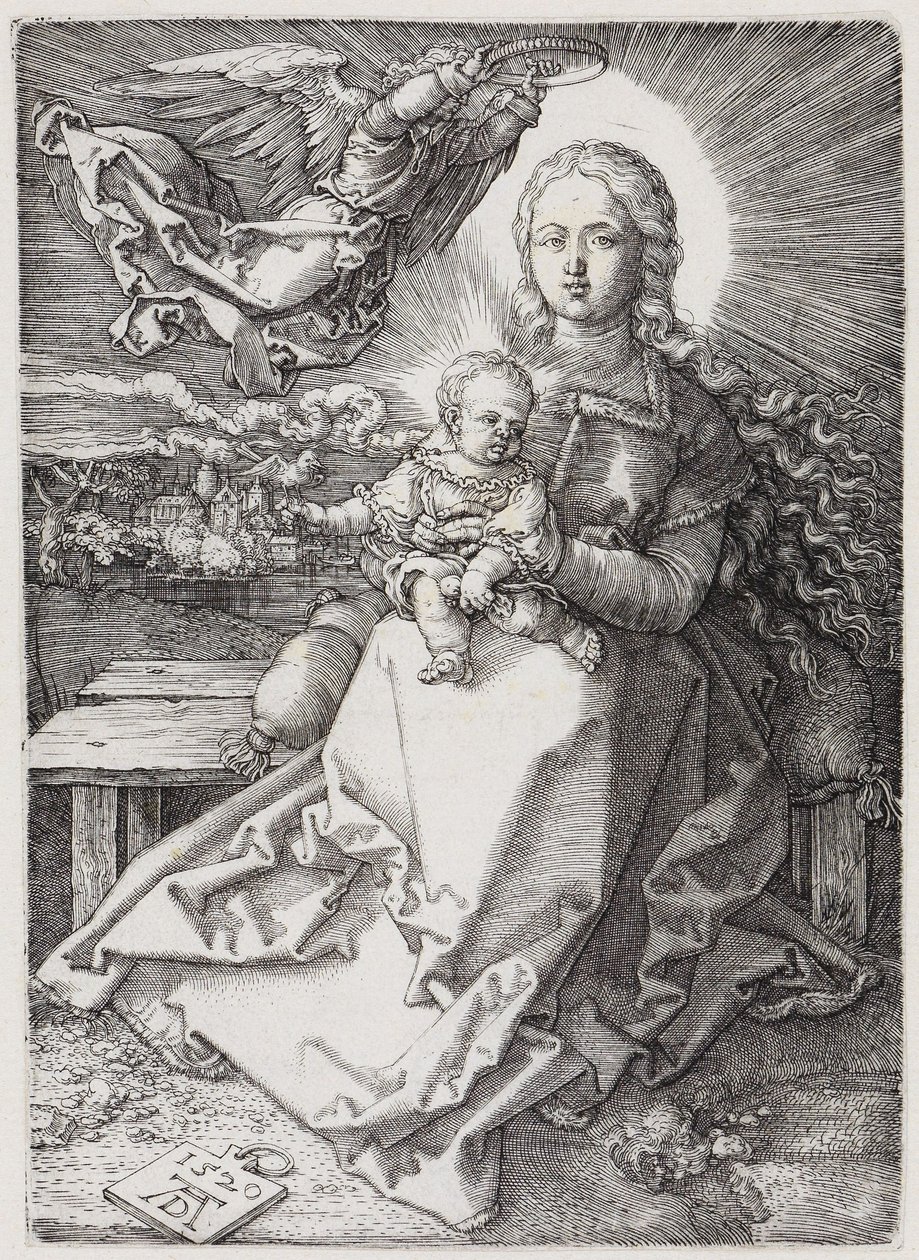 Maria koronowana przez anioła autorstwa Albrecht Dürer