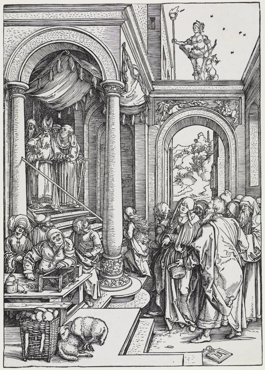 Pójście Maryi do świątyni autorstwa Albrecht Dürer