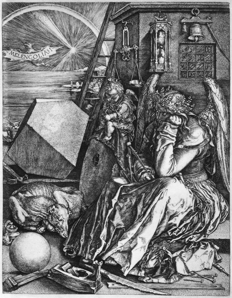 Melancholia, 1514, 1936 autorstwa Albrecht Dürer