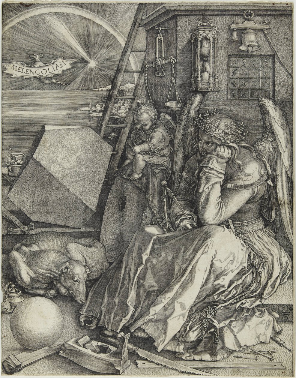 Melancolia I, 1514. autorstwa Albrecht Dürer