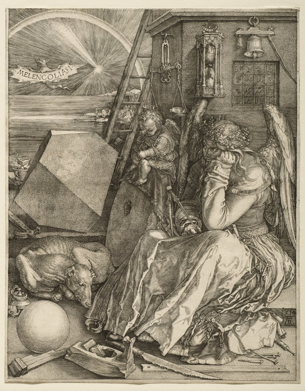 Melencolia I, 1514 autorstwa Albrecht Dürer