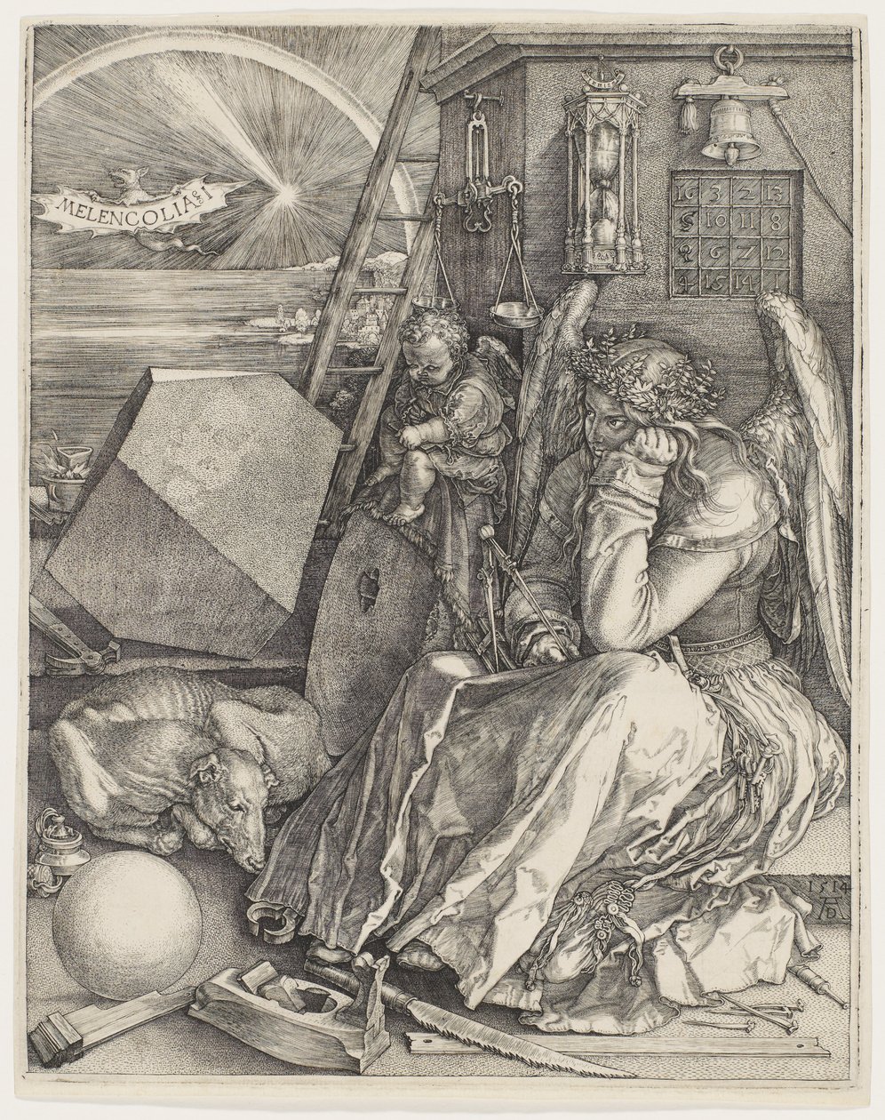 Melencolia I, 1514 autorstwa Albrecht Dürer