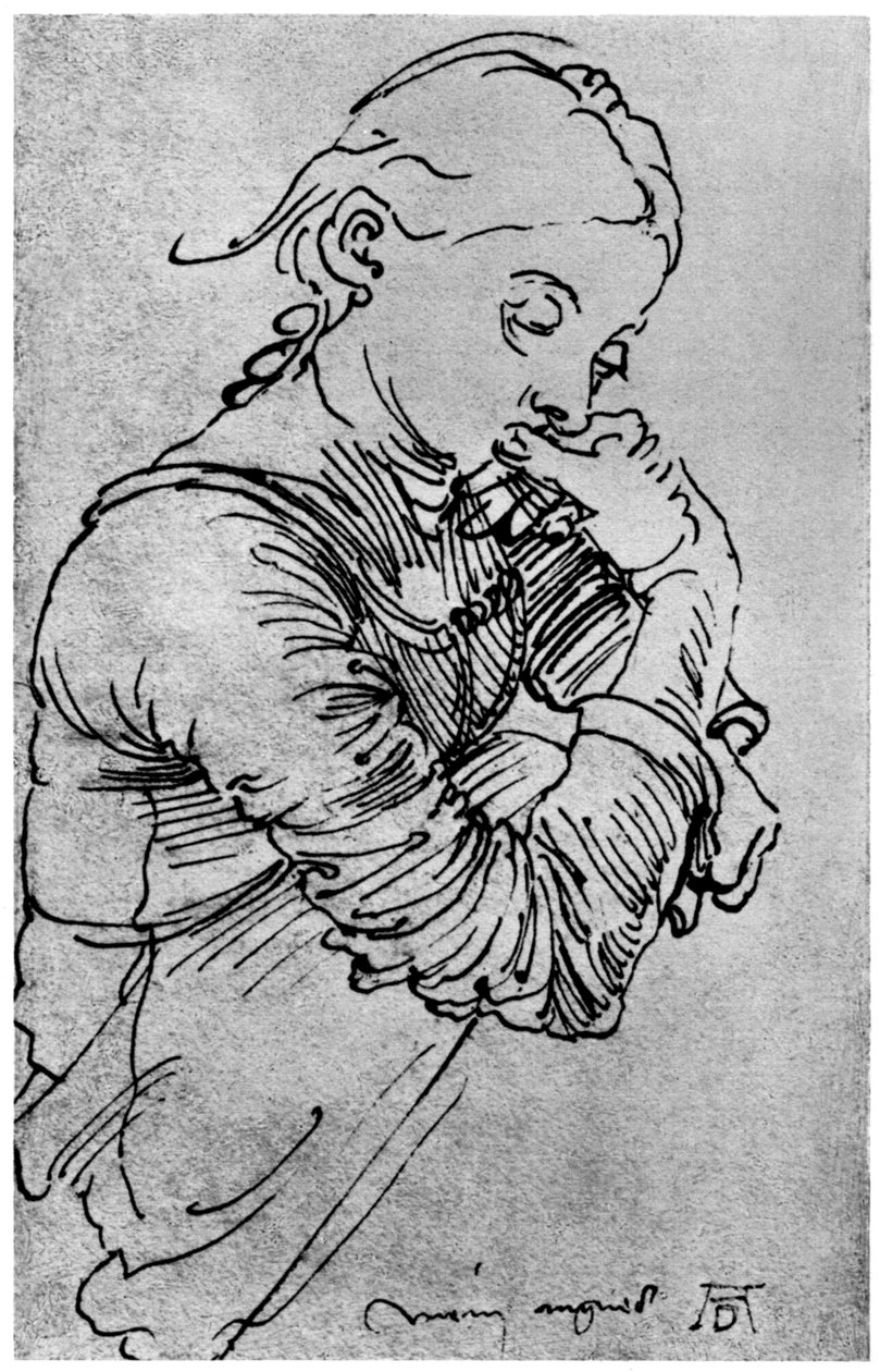 Moja Agnes, żona Durersa przedstawiona jako dziewczynka, 1495, 1936 autorstwa Albrecht Dürer