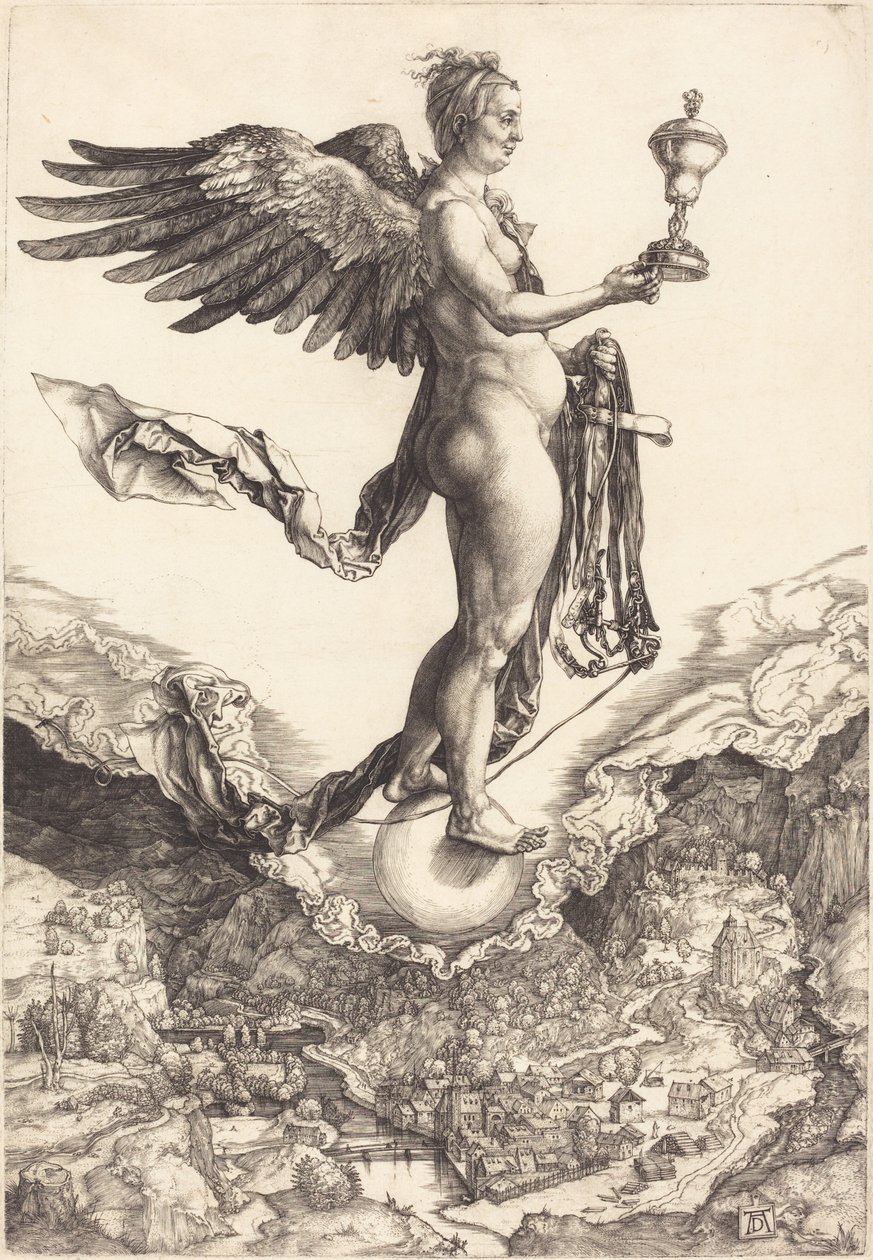 Nemezis (Wielka Fortuna) autorstwa Albrecht Dürer