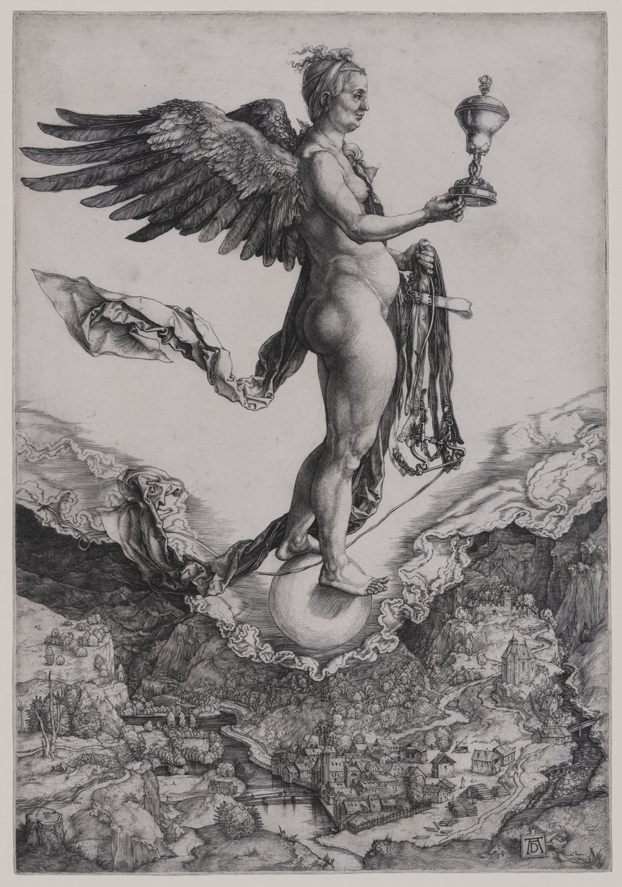 Nemezis (Wielkie szczęście) autorstwa Albrecht Dürer