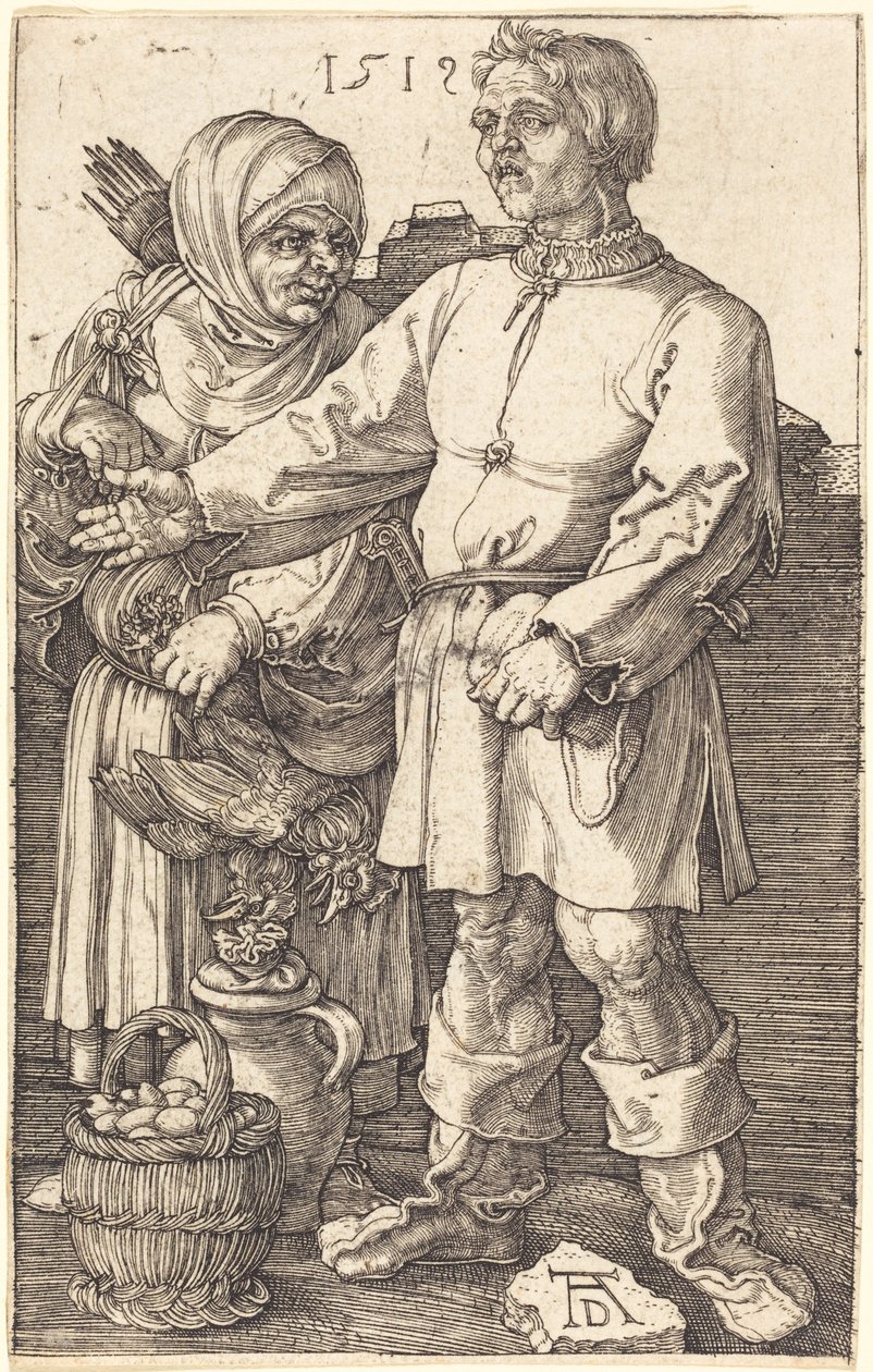 Para chłopska na targu autorstwa Albrecht Dürer