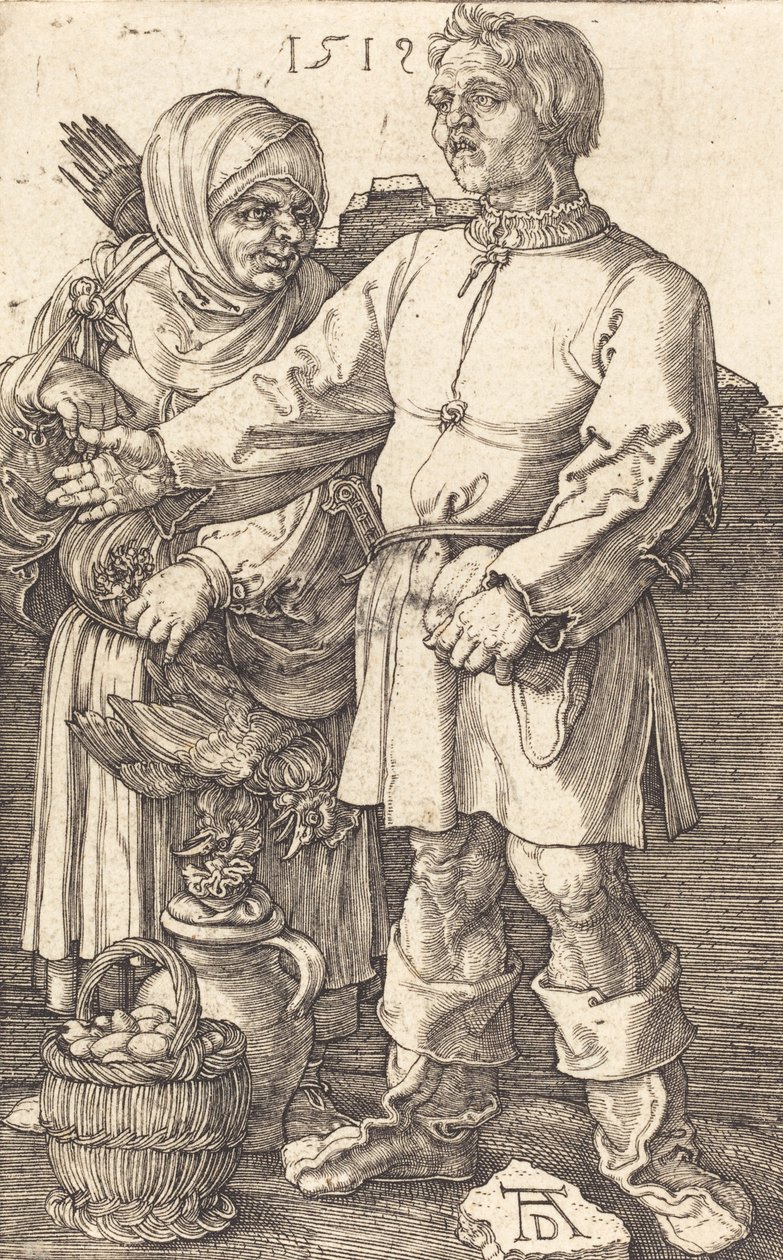 Para Chłopska na Rynku, 1519. autorstwa Albrecht Dürer