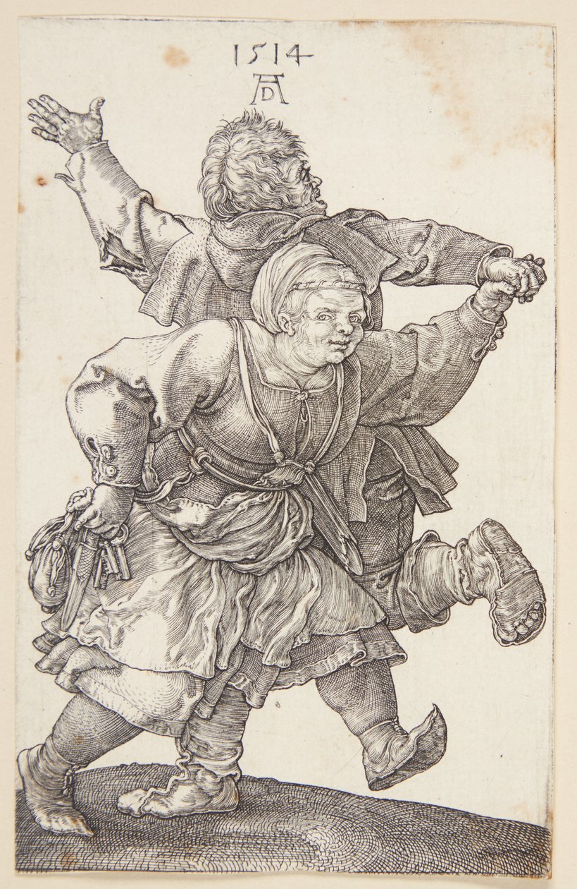 Chłopska para tańczy autorstwa Albrecht Dürer
