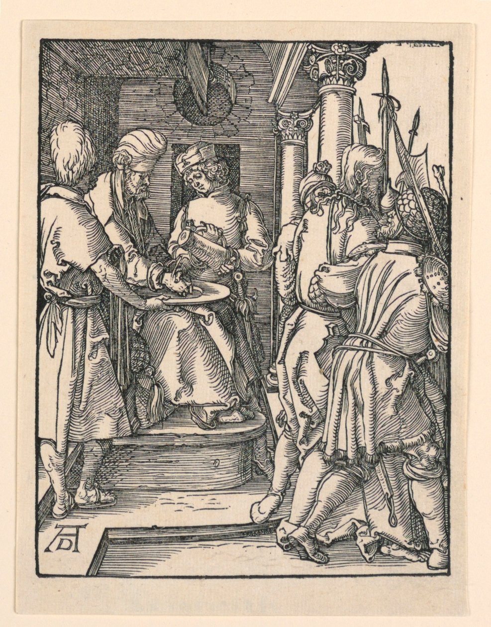 Piłat myjący ręce, z serialu Mała pasja autorstwa Albrecht Dürer