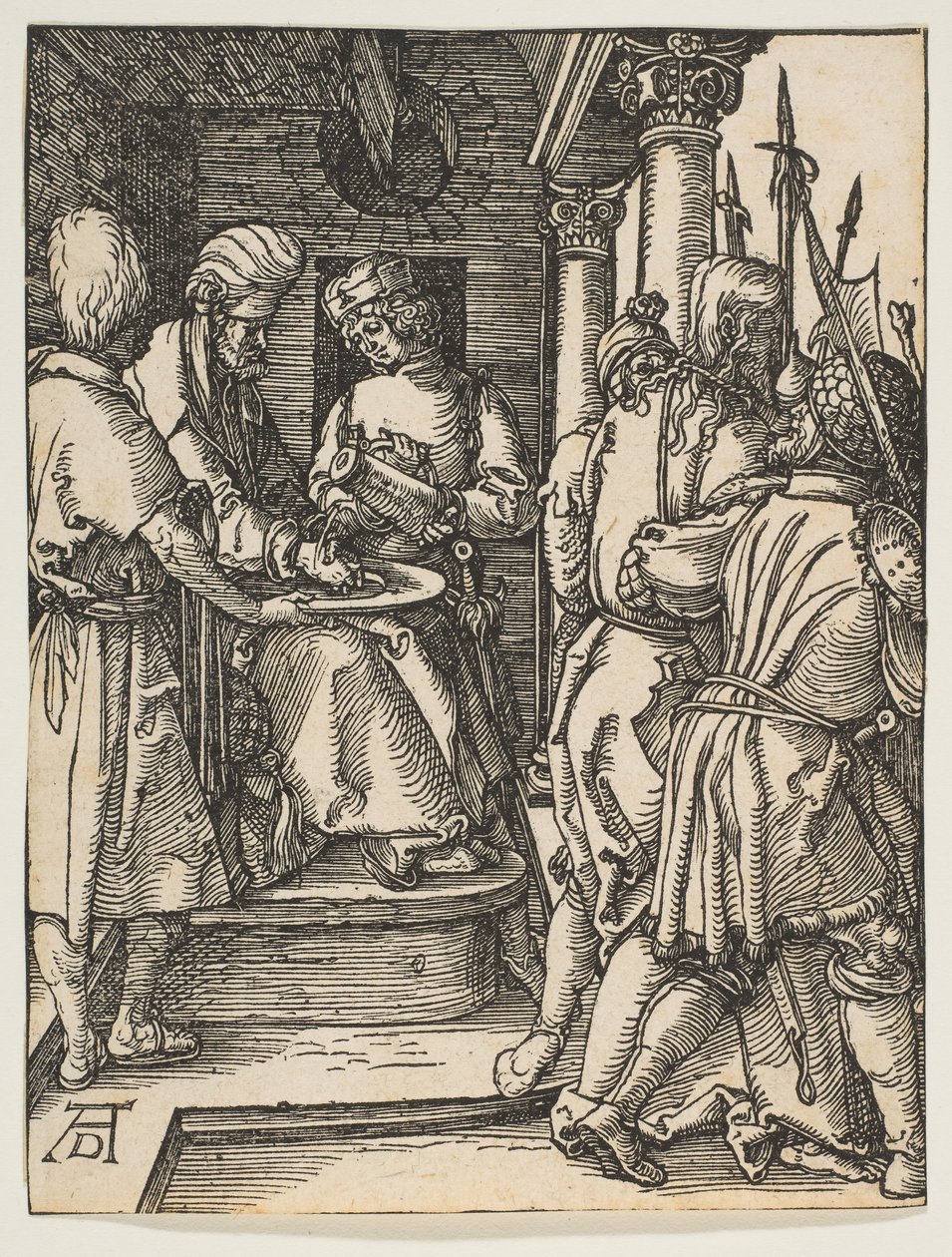 Piłat umywa ręce, z Małej pasji, ok. 201 1509. autorstwa Albrecht Dürer