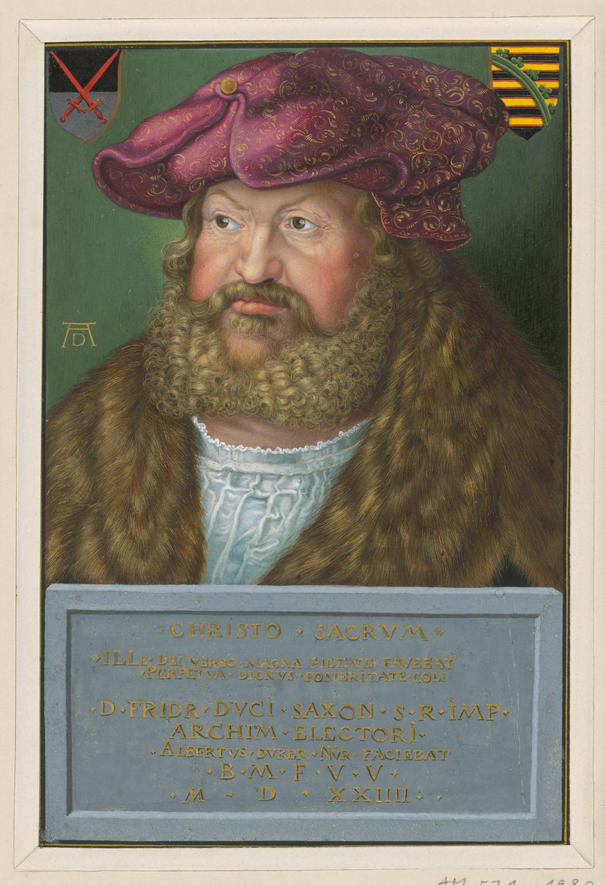 Portret Fryderyka Mądrego, elektora Saksonii autorstwa Albrecht Dürer