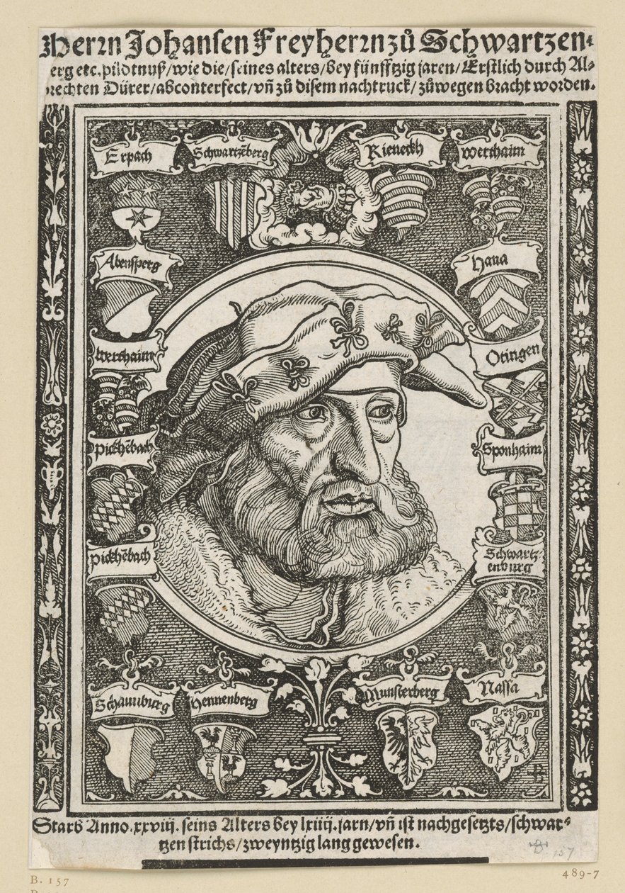 Portret Johannesa, barona zu Schwarzenberg autorstwa Albrecht Dürer