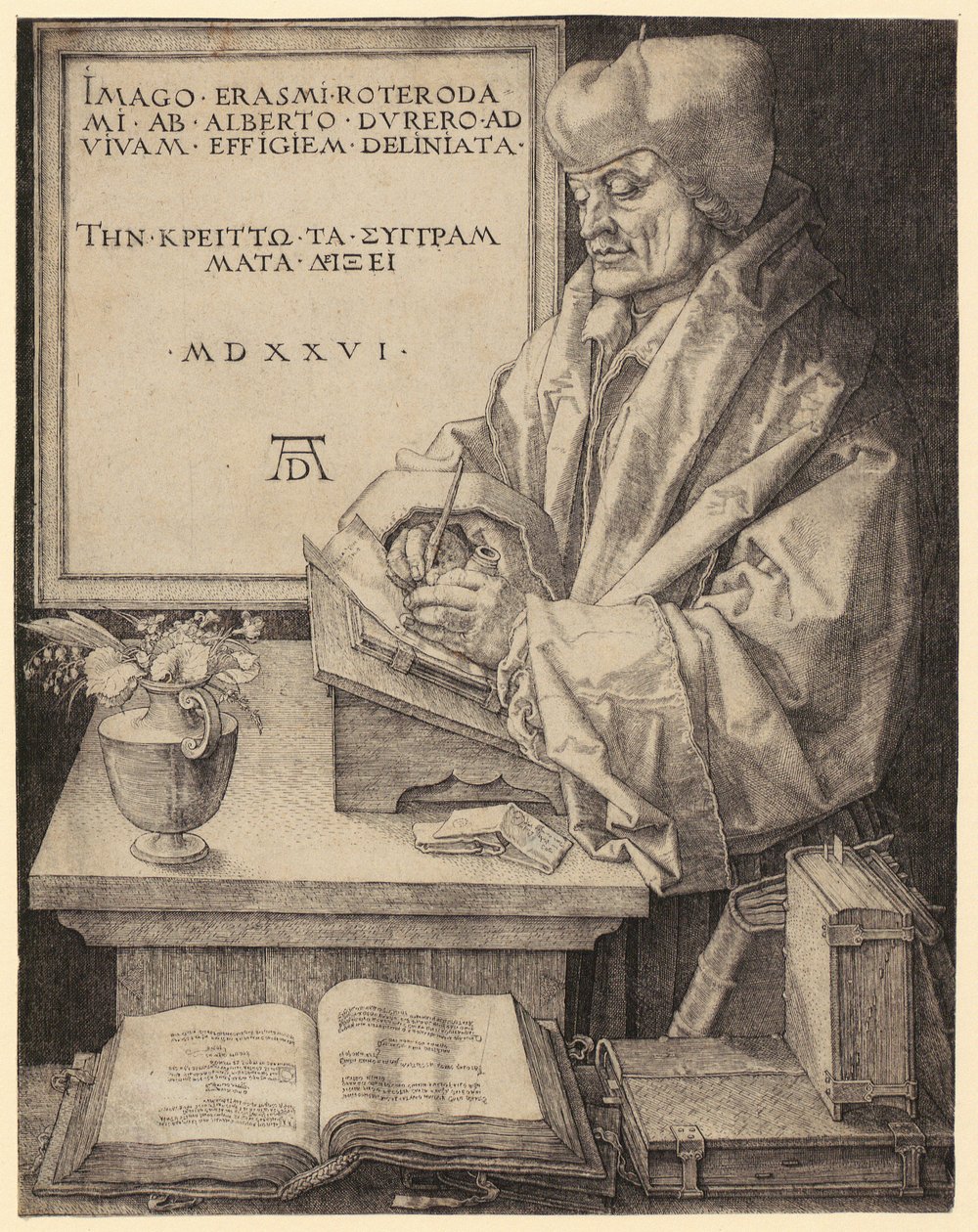 Portret Erazma z Rotterdamu autorstwa Albrecht Dürer