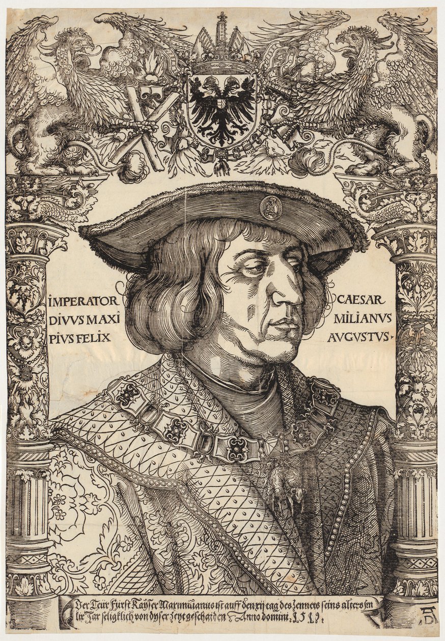 Portret cesarza Maksymiliana I autorstwa Albrecht Dürer