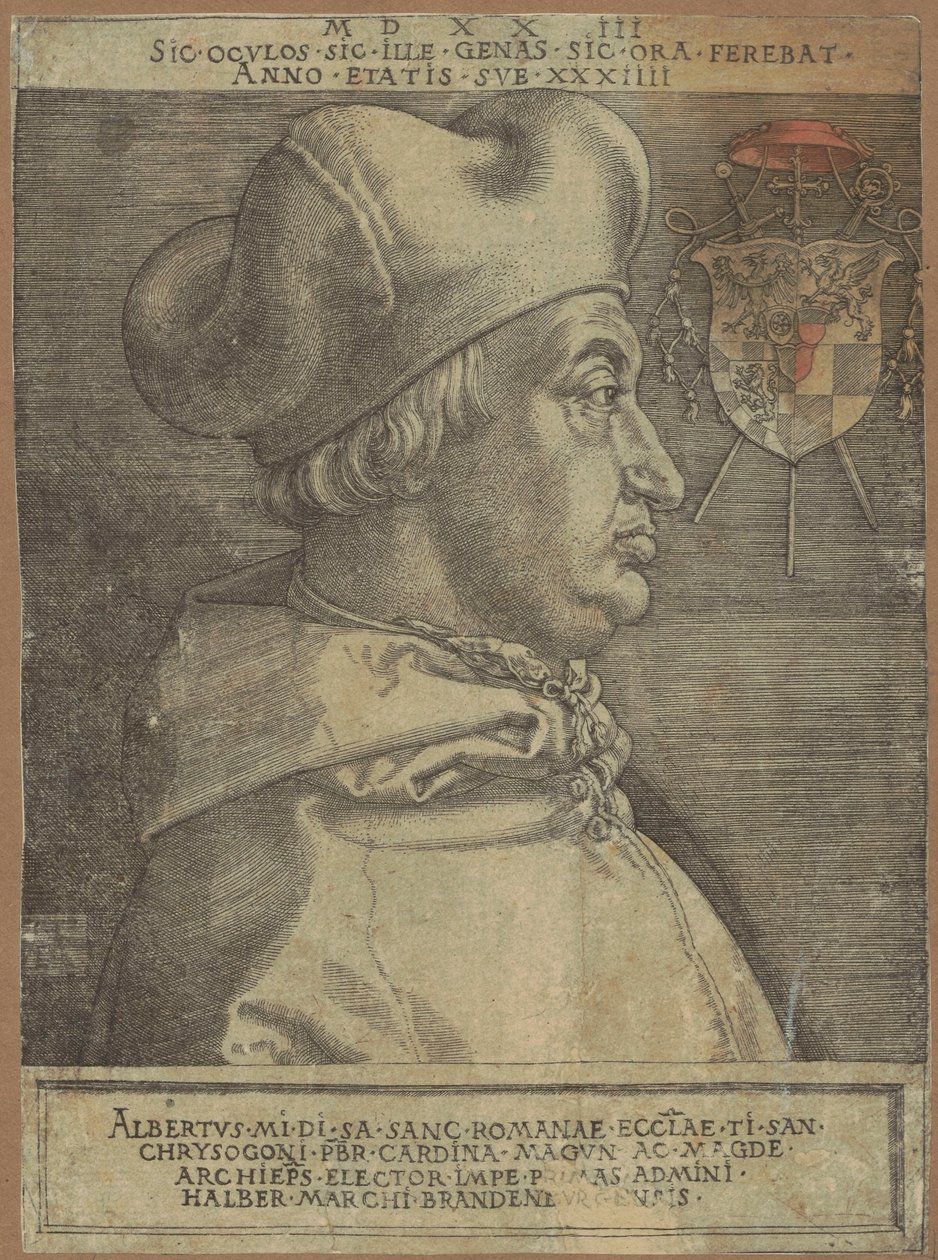 Portret kardynała Albrechta von Brandenburg (tzw. Wielki Kardynał) autorstwa Albrecht Dürer