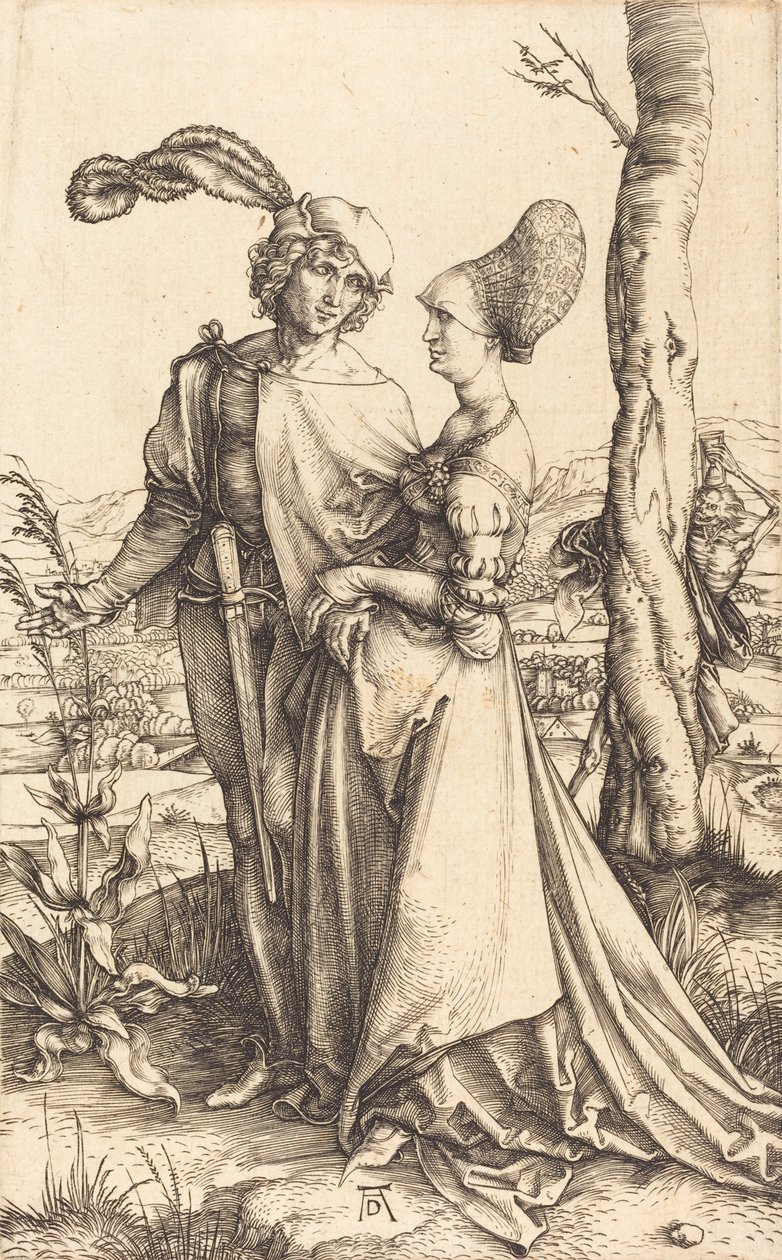 Promenada, ok. godz. 1497. autorstwa Albrecht Dürer
