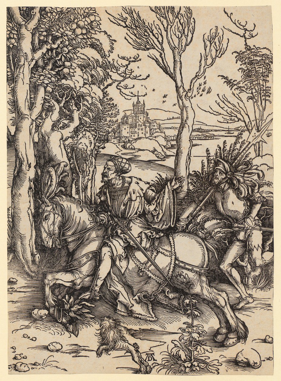 Jeździec i landsknecht autorstwa Albrecht Dürer