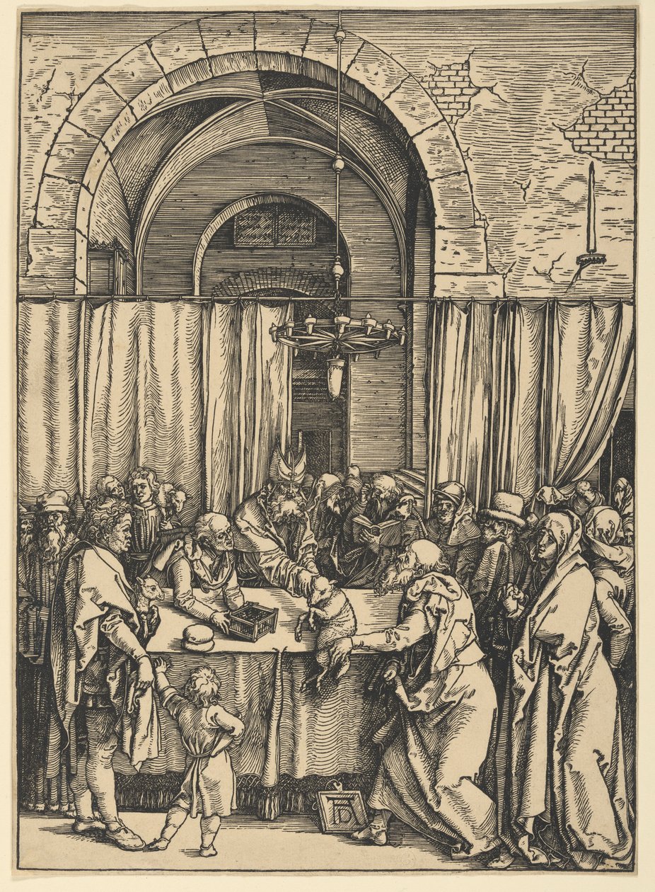 Odrzucenie ofiary Joachima, z Życia Marii autorstwa Albrecht Dürer