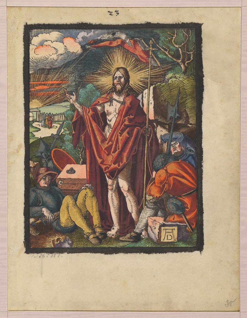 Auferstehung, aus "Die kleine Holzschnittpassion" autorstwa Albrecht Dürer