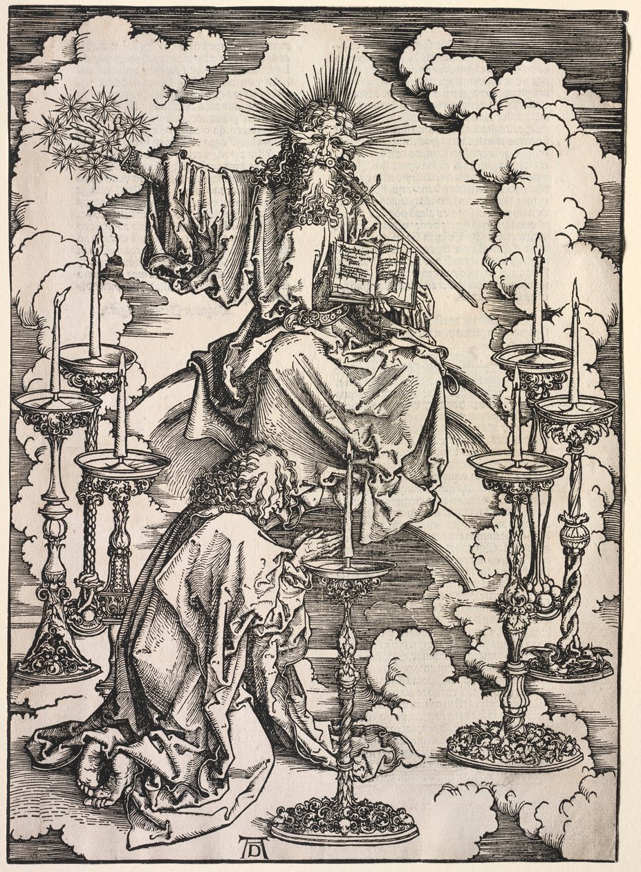 Objawienie św. Jana: św. Jan widząc siedem świeczników, 1511. autorstwa Albrecht Dürer