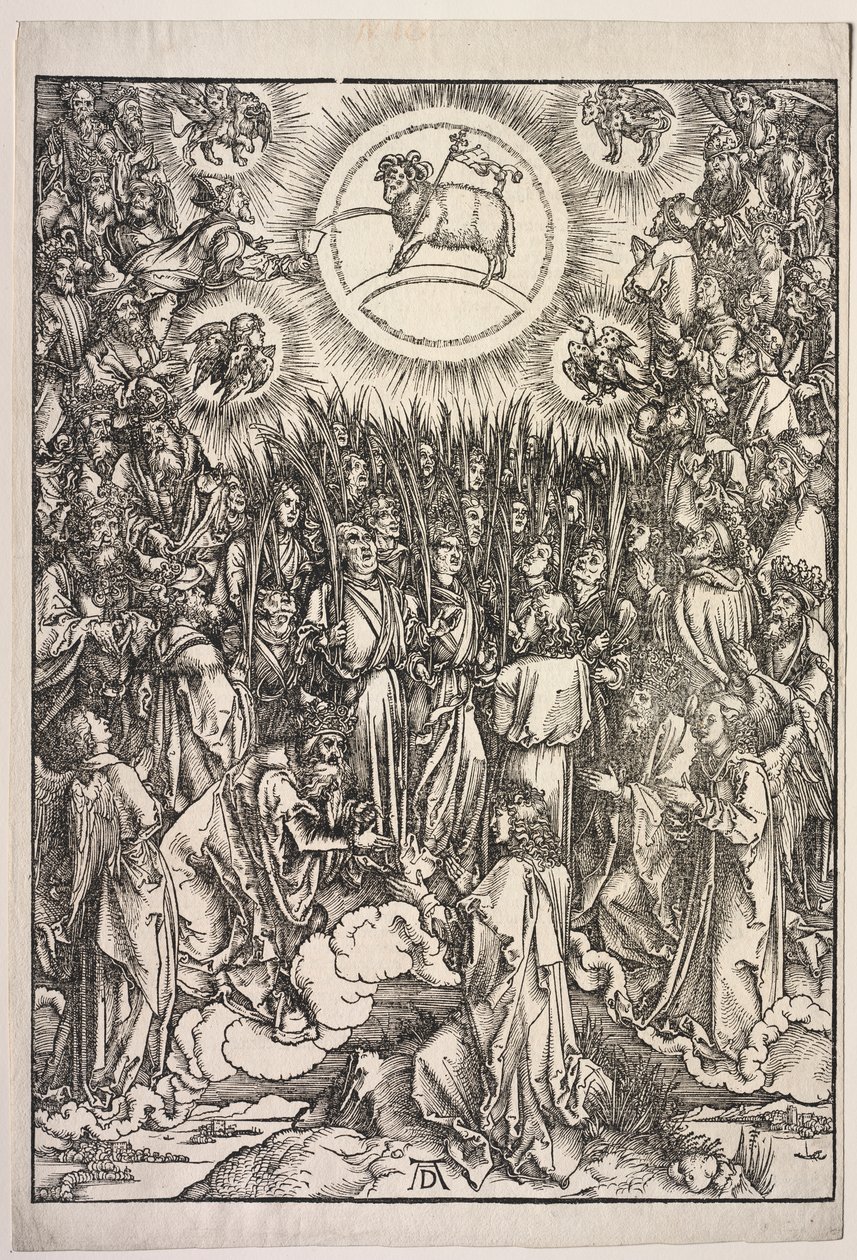 Objawienie św. Jana: Adoracja Baranka autorstwa Albrecht Dürer