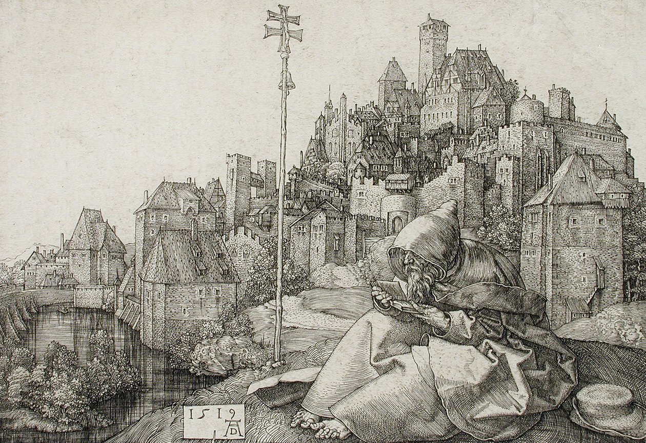 Czytanie o św. Antonim autorstwa Albrecht Dürer