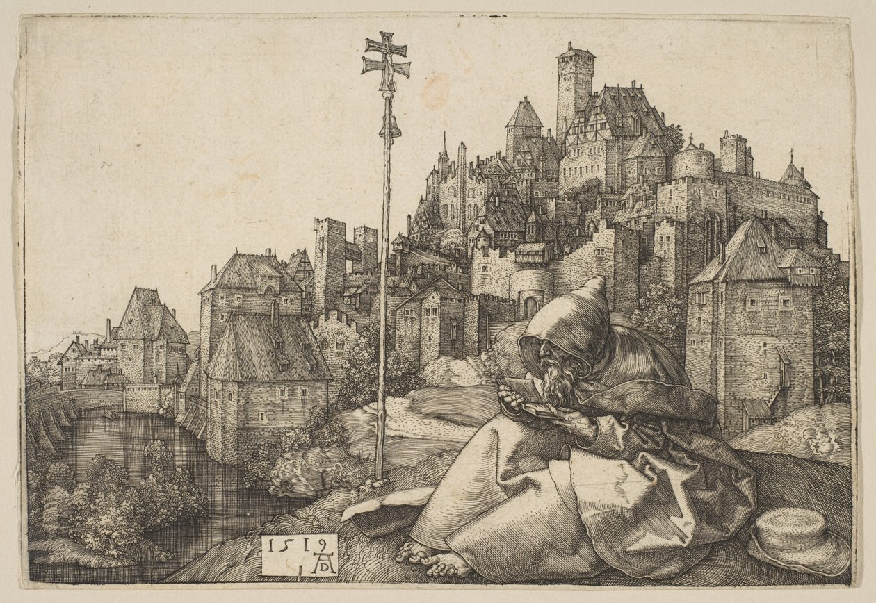 Czytanie o św. Antonim autorstwa Albrecht Dürer