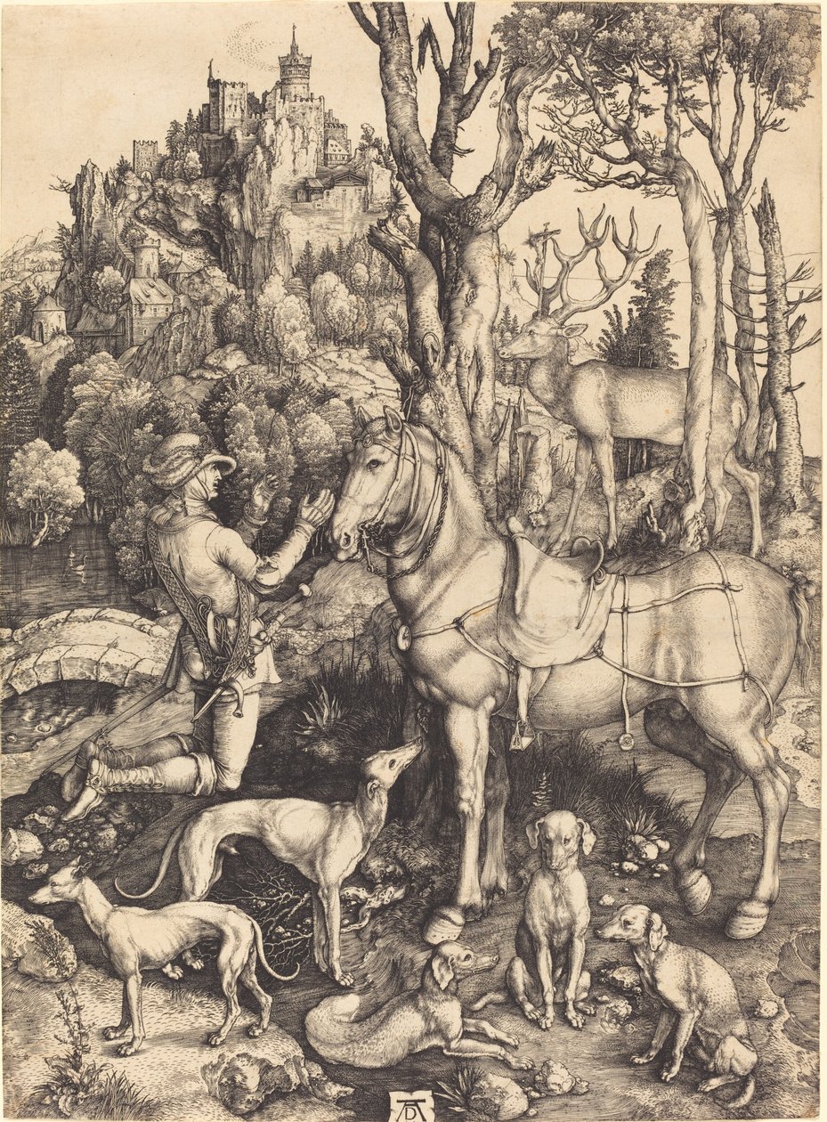 Święty Eustachy autorstwa Albrecht Dürer