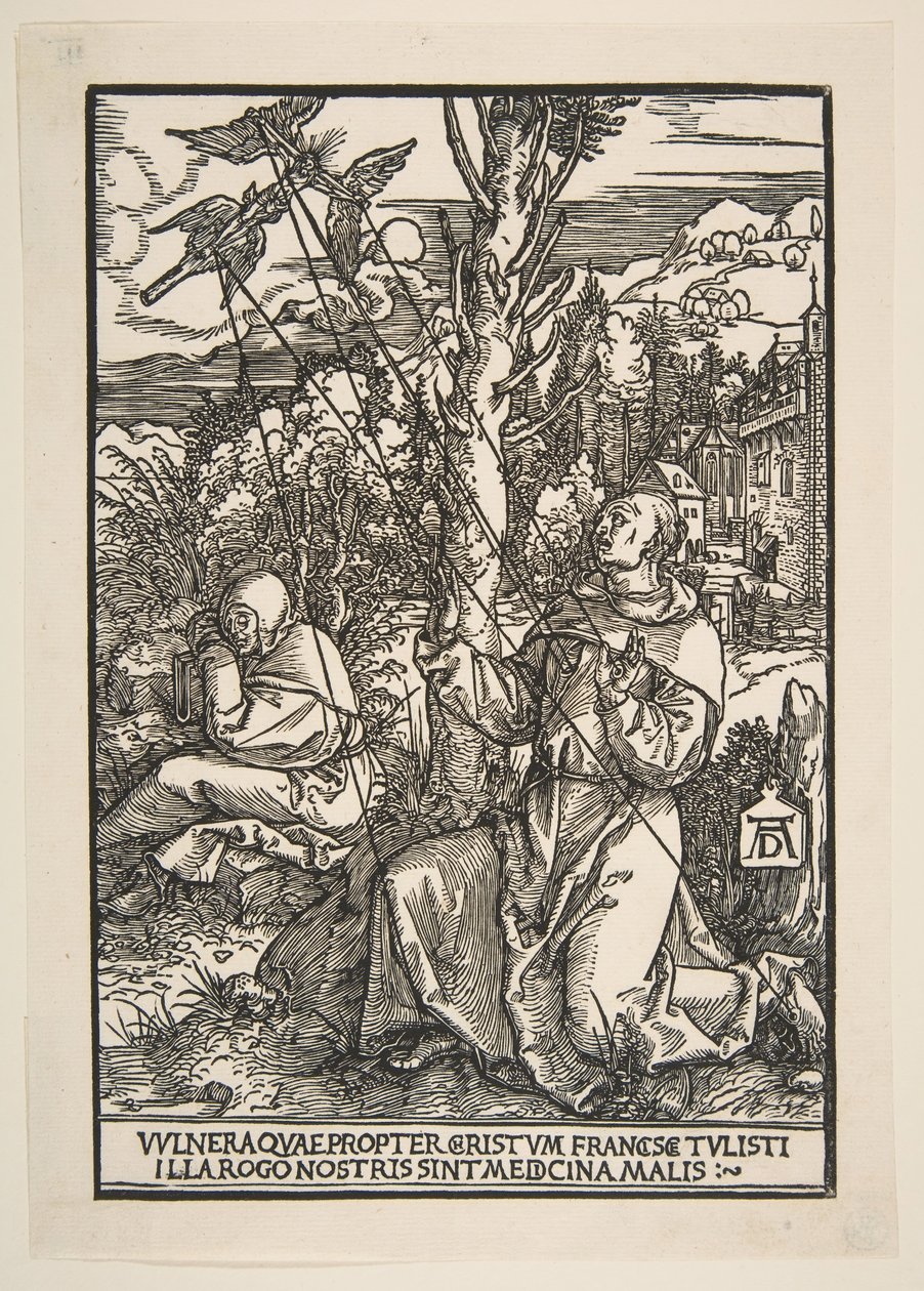 Stygmaty św. Franciszka, ca. 1503. autorstwa Albrecht Dürer