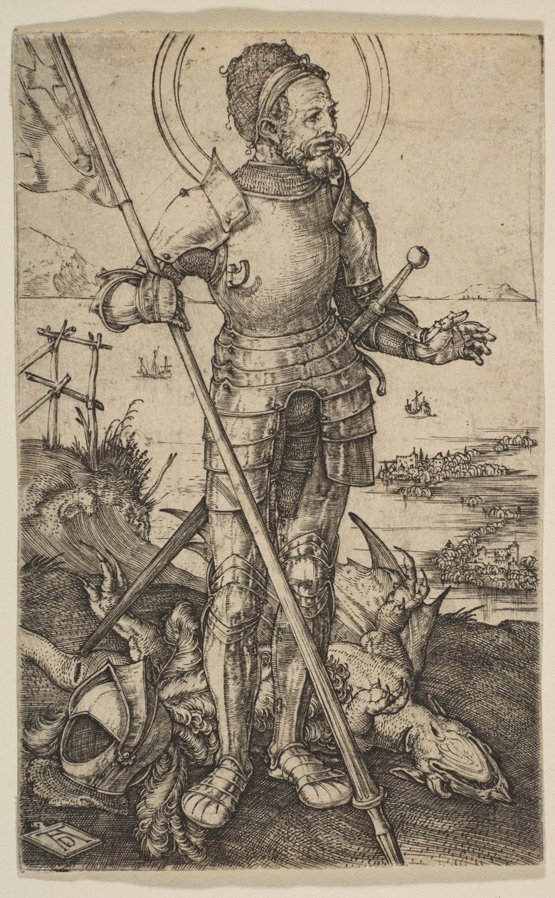 Święty Jerzy stojący autorstwa Albrecht Dürer
