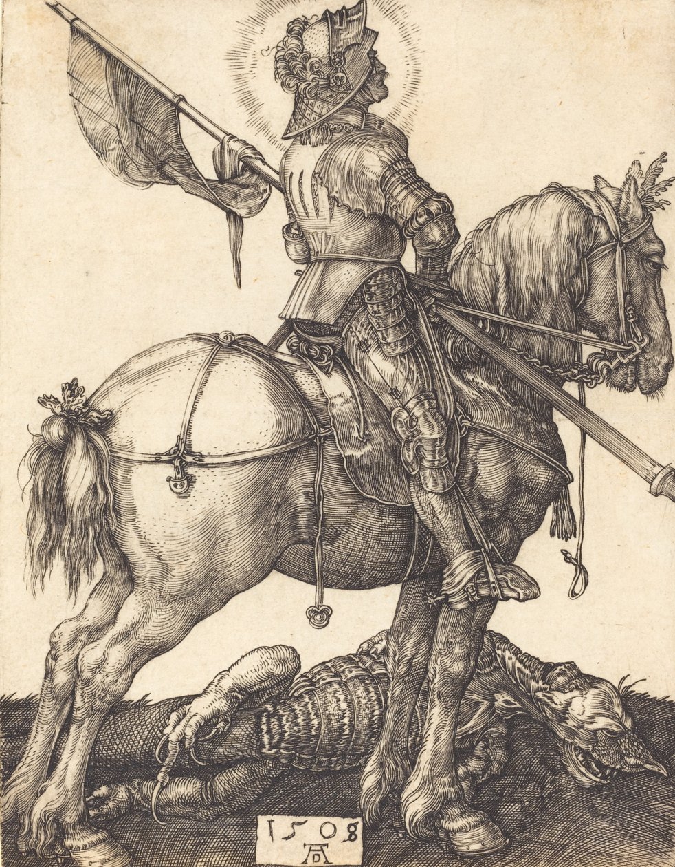 Święty Jerzy na koniu, 1508. autorstwa Albrecht Dürer