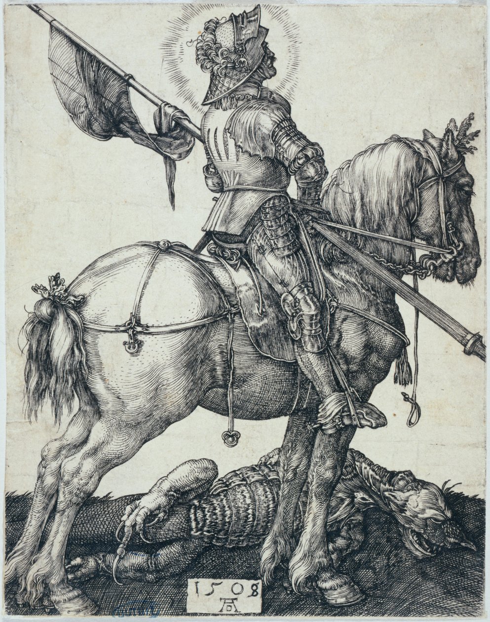 Święty Jerzy na koniu (Bartsch 54) autorstwa Albrecht Dürer