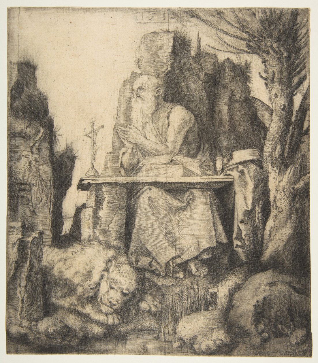Święty Hieronim przy ogłowionej wierzbie autorstwa Albrecht Dürer