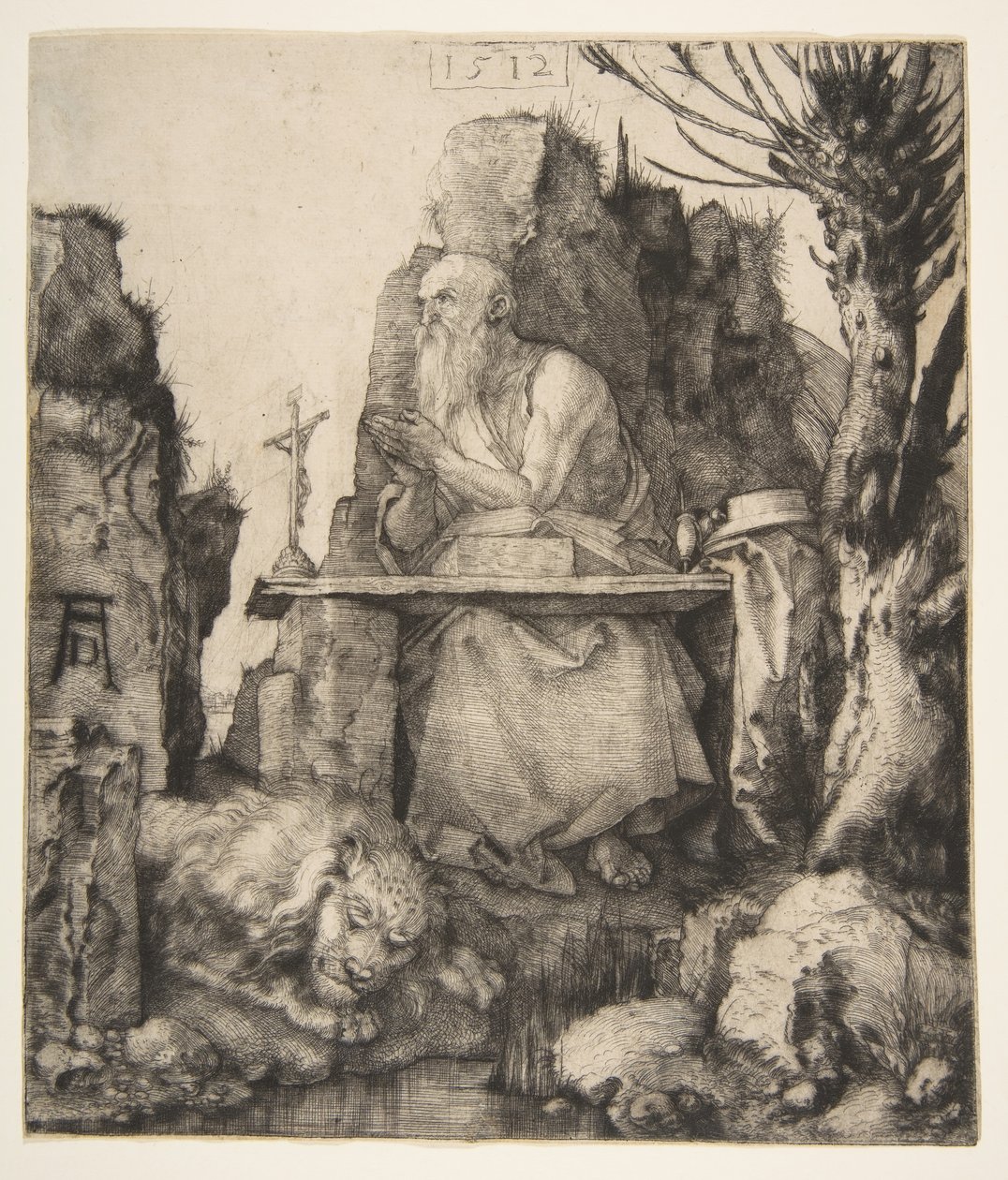 Święty Hieronim pod wierzbą Pollard, 1512. autorstwa Albrecht Dürer