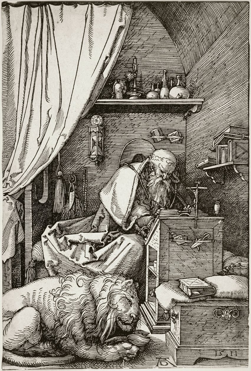 Święty Hieronim w swojej celi (Bartsch 114) autorstwa Albrecht Dürer