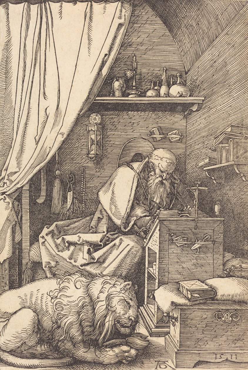 Święty Hieronim w swojej celi, 1511. autorstwa Albrecht Dürer