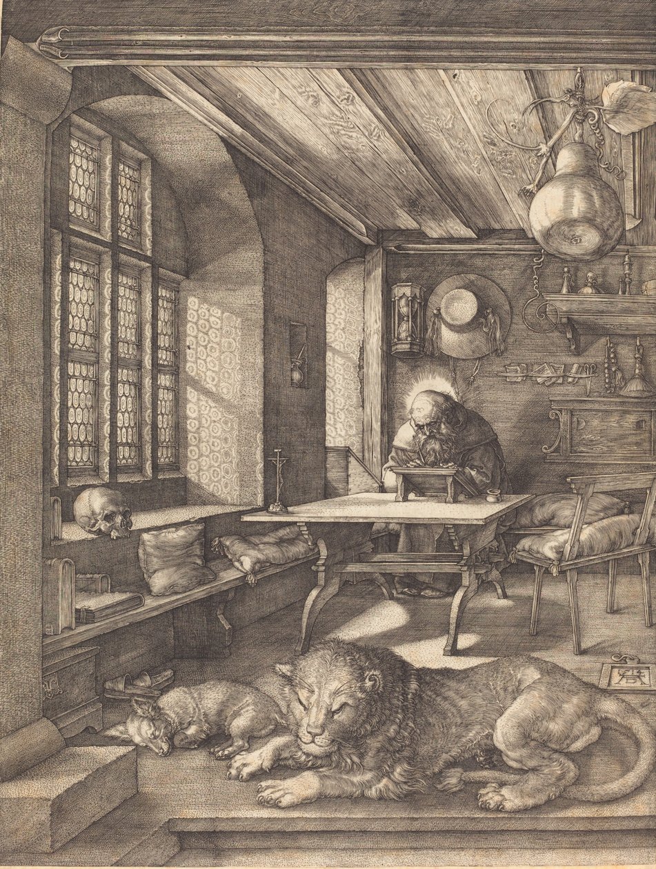 Święty Hieronim w swoim gabinecie, 1514. autorstwa Albrecht Dürer