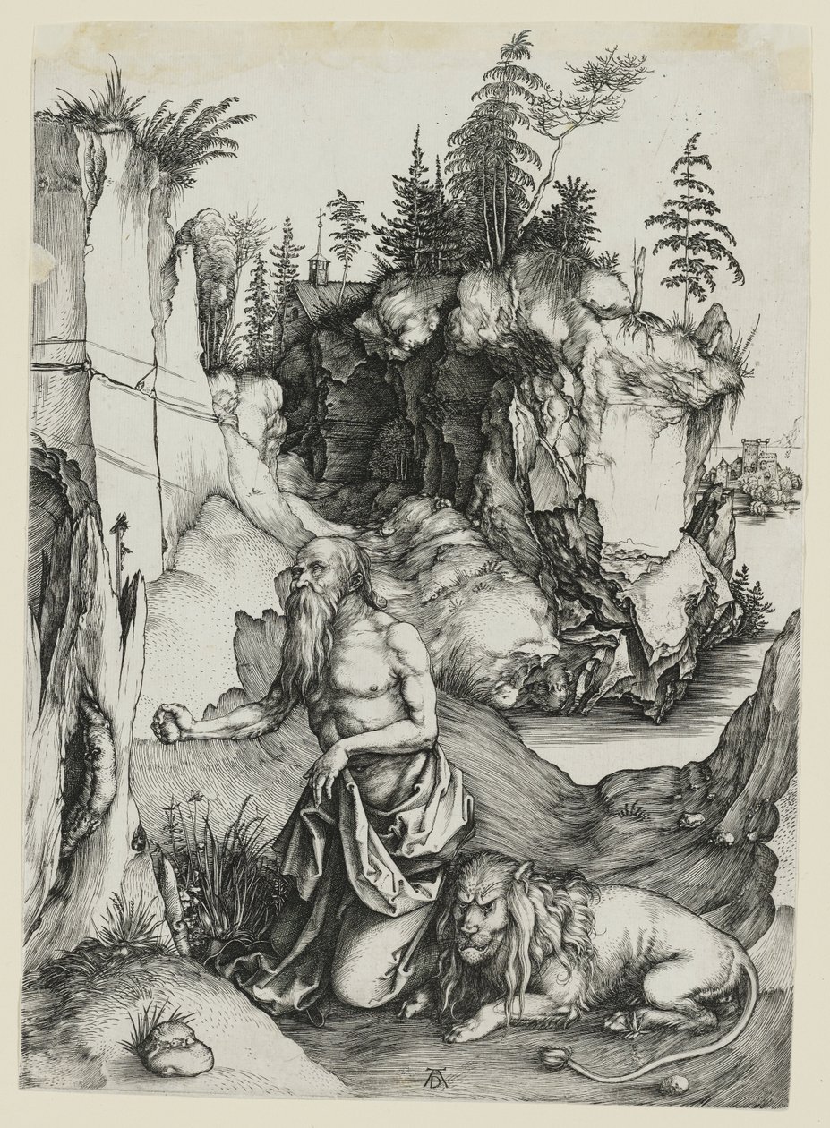 Pokutujący święty Hieronim autorstwa Albrecht Dürer