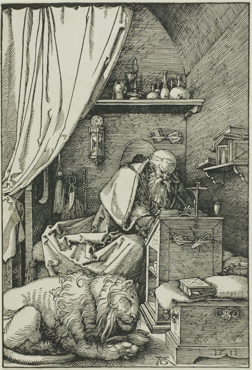 Święty Hieronim w swojej celi autorstwa Albrecht Dürer