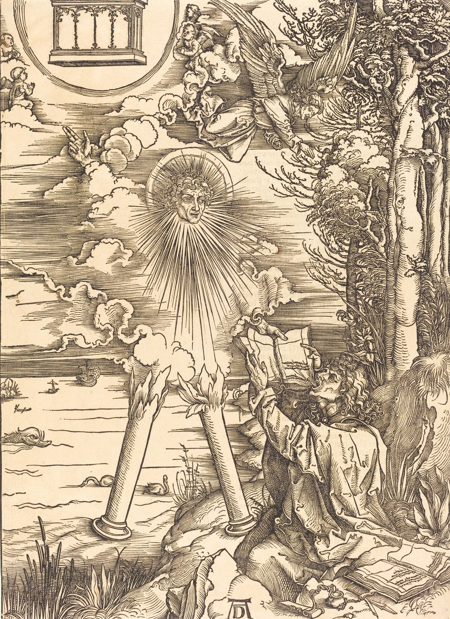 Św. Jan pożerający księgę, prawdopodobnie ok. 14961498. autorstwa Albrecht Dürer