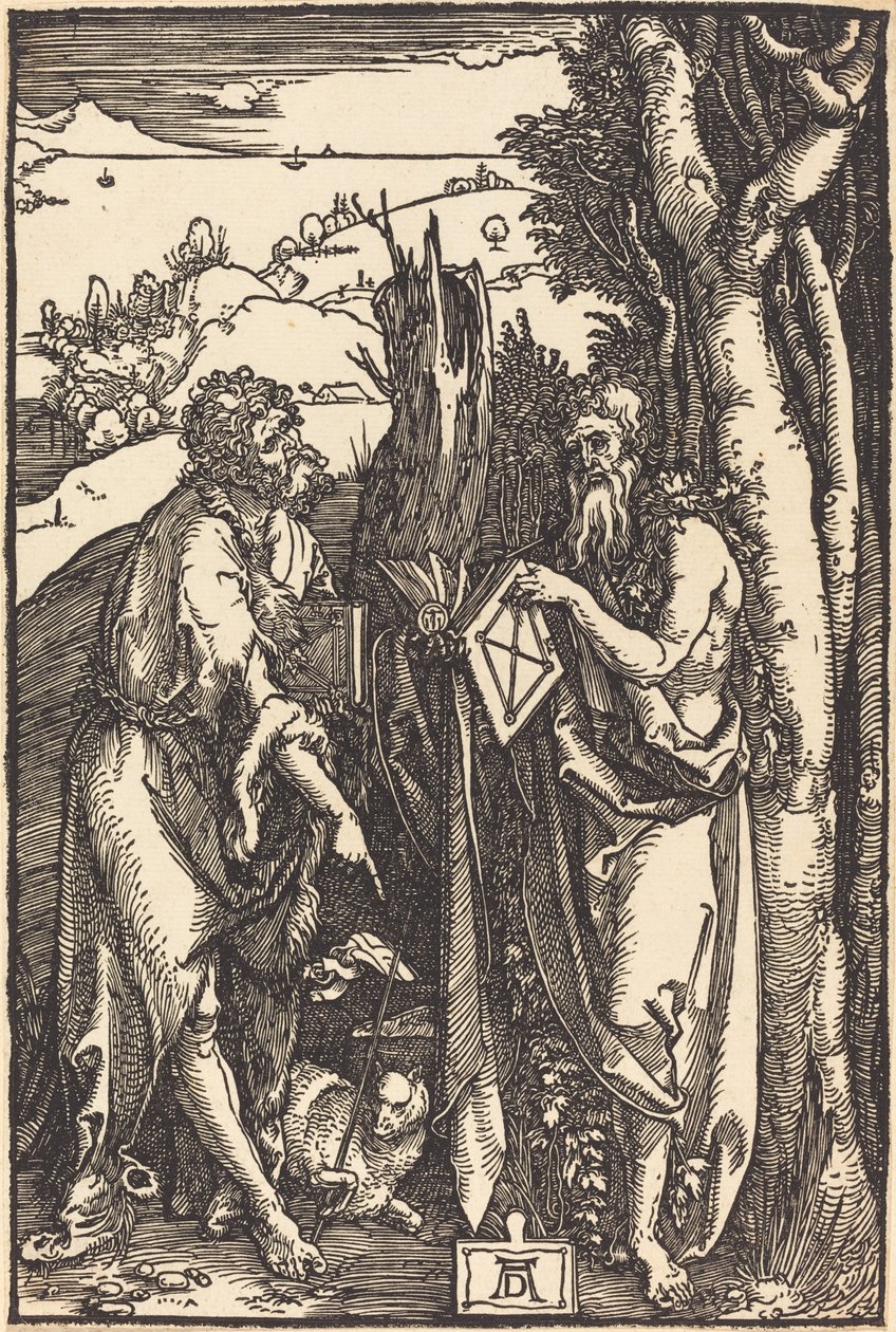 Św. Jan Chrzciciel i Św. Onufrego autorstwa Albrecht Dürer