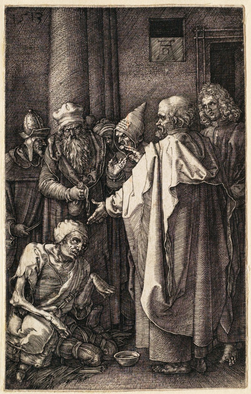Święty Piotr i święty Jan przy bramie świątyni autorstwa Albrecht Dürer