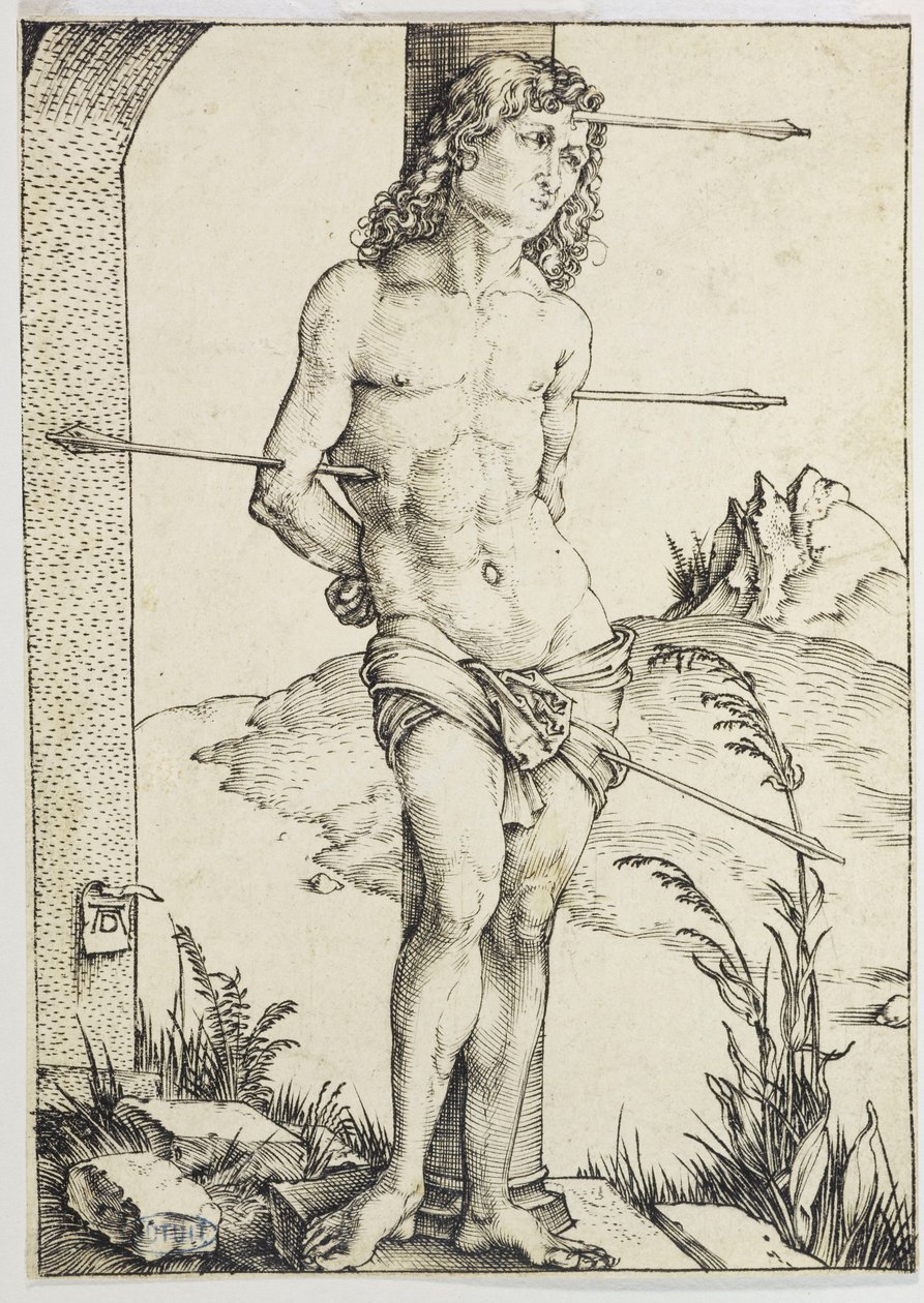 Święty Sebastian przywiązany do kolumny (Bartsch 56) autorstwa Albrecht Dürer