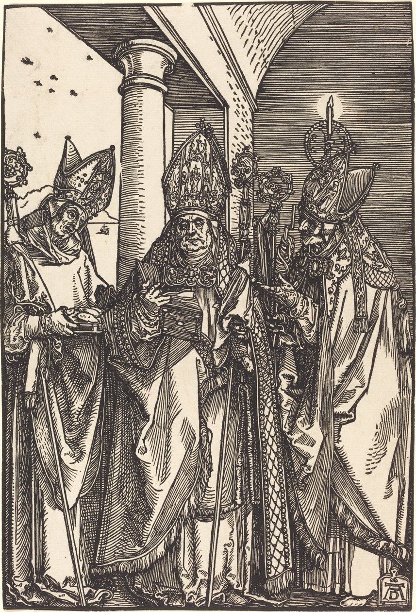 Święci Mikołaj, Ulryk i Erazm autorstwa Albrecht Dürer