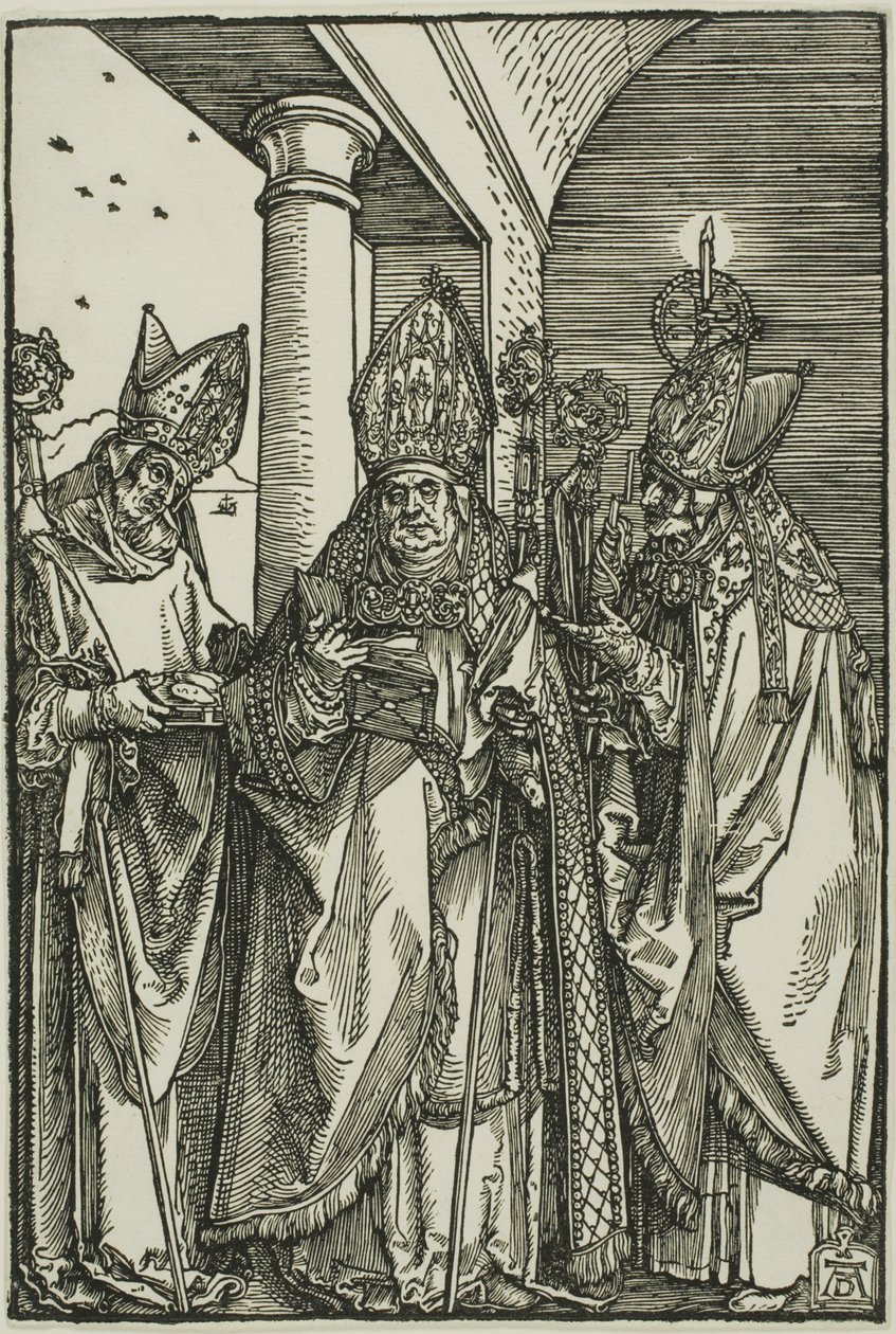 Święci Mikołaj, Ulryk i Erasmus autorstwa Albrecht Dürer