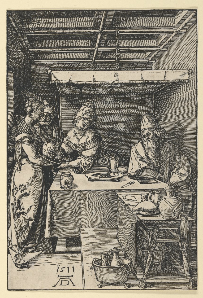 Salome wręcza głowę św. Jana Chrzciciela swojej matce, Herodiadzie autorstwa Albrecht Dürer